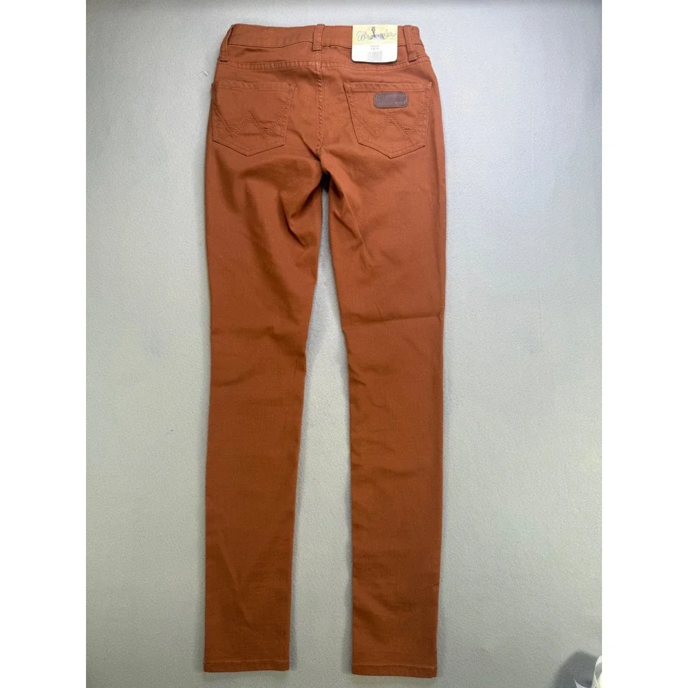 Wrangler Women's Skinny Fit Stretch Jeans Rusty Brown Size 1/31‎ New